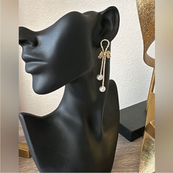 Rhinestone earrings N452 - Picture 4 of 5